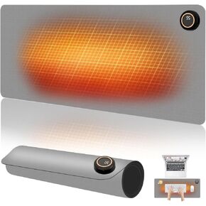 Heated Desk Pad - 31.5" x 13" Heated Mouse Pad 5 Heat Levels & 3 Hours Auto Shut-Off Waterproof & Leakage-Proof PU Heated Desk Mat for Home Office & Gaming(Black) in Saudi Arabia