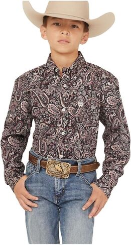 Cinch Boys' Mulberry Paisley Shirt in Saudi Arabia