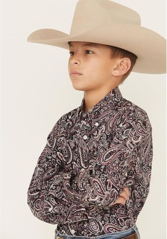 Cinch Boys' Mulberry Paisley Shirt in Saudi Arabia