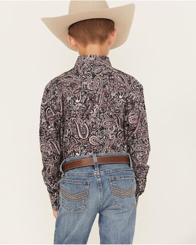 Cinch Boys' Mulberry Paisley Shirt in Saudi Arabia