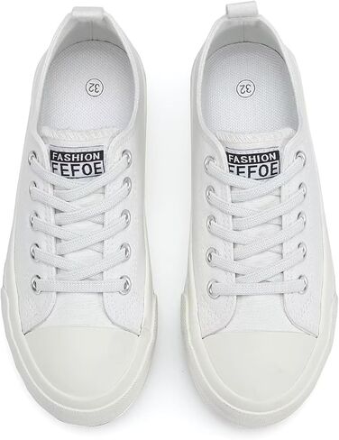 أحذية رياضية للأطفال الصغار من DSWED أحذية قماشية للأولاد والبنات أحذية رياضية كلاسيكية من القطن قابلة للتوسيع بدون أربطة سهلة الارتداء in Kuwait