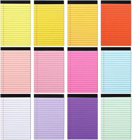24 Pack Small Legal Pads, Note Pads 4x6 30 Sheets Each Pastel Morandi Colors College Ruled Notebook & Writing, Perforated Mini Memo Book for School Office Paper, To-Do Lists Steno Notepads Bulk in Saudi Arabia