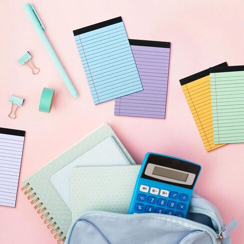24 Pack Small Legal Pads, Note Pads 4x6 30 Sheets Each Pastel Morandi Colors College Ruled Notebook & Writing, Perforated Mini Memo Book for School Office Paper, To-Do Lists Steno Notepads Bulk in Saudi Arabia