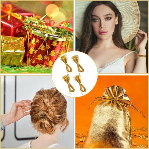 4 قطع خيط شعر بطول 5 متر لإكسسوارات الضفائر، حبل لف دريدلوك 4 ألوان تصميم ديكو لعلامات تعليق الهدايا الملفوفة in Kuwait
