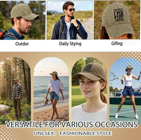Birthday Gifts Baseball Cap Funny Hats Gift for Men Who Have Everything for Husband papa dad Grandpa Boyfriend Son Khaki in Saudi Arabia