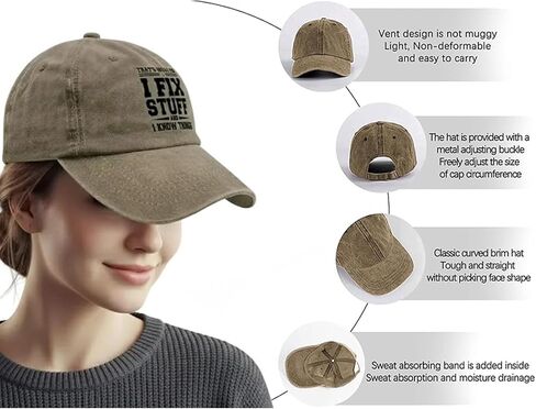 Birthday Gifts Baseball Cap Funny Hats Gift for Men Who Have Everything for Husband papa dad Grandpa Boyfriend Son Khaki in Saudi Arabia
