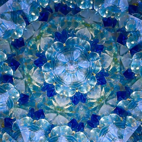 Hydrangea Midnight Kaleidoscope Tunnel Visual,4" Mini Handmade Adult Kaleidoscope,Gift Box,Glass Art,Preserved Flower,Anniversary Birthday Christmas Thanks Giving New Year Present Gift in Kuwait