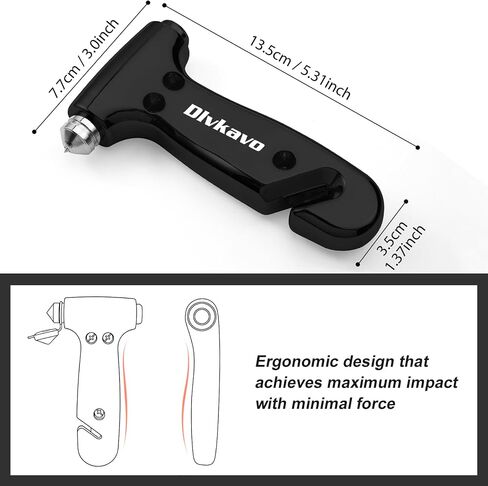 Window Breaker, Emergency Escape Hammer, 3-in-1 Window Breaker & Seat Belt Cutter, Window Glass Breaker, Car Safety Tool for Vehicle, Office, Home in Saudi Arabia