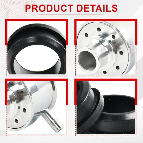 Silver Aluminum Smooth Valve Cover PCV & Breather Combo with 2 Grommets Compatible with SBC BBC SBF For 1-1/4" Hole-2PC in Saudi Arabia