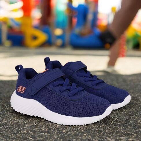 Skechers Kids Boy's Bounder Sneaker, Navy, 7 Toddler in Saudi Arabia