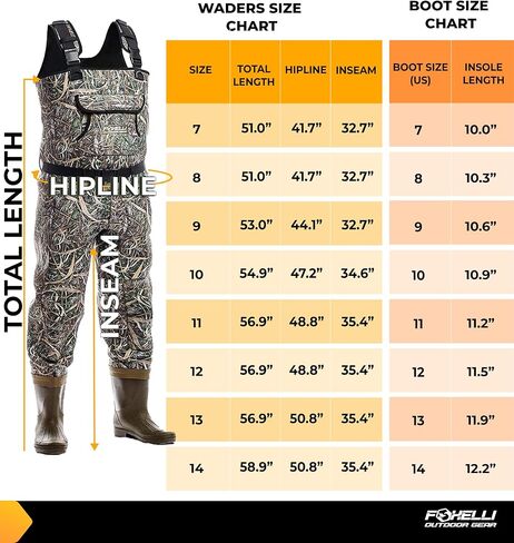 أحذية فوكسيلي من النيوبرين للصدر، أحذية مموهة للصيد وصيد الأسماك للرجال والنساء مع أحذية طويلة، أحذية مقاومة للماء للقدم in Kuwait