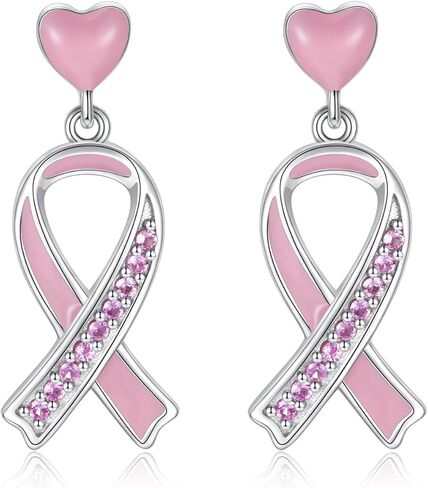 سوار التوعية بسرطان الثدي للنساء: 925 الفضة الاسترليني الشريط الوردي مجوهرات هدايا القوة للناجين من السرطان in Kuwait