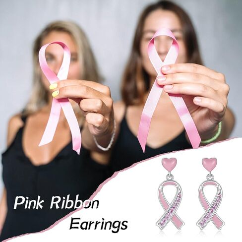 سوار التوعية بسرطان الثدي للنساء: 925 الفضة الاسترليني الشريط الوردي مجوهرات هدايا القوة للناجين من السرطان in Kuwait