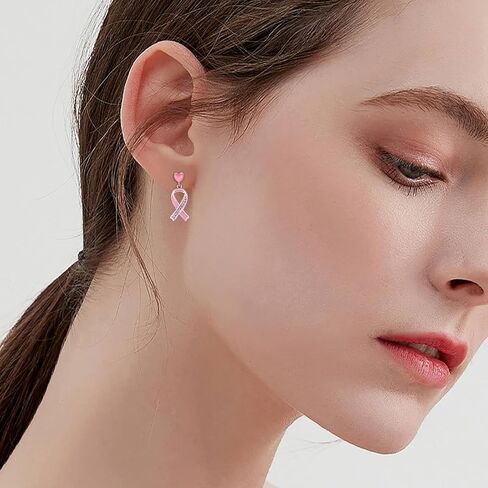 سوار التوعية بسرطان الثدي للنساء: 925 الفضة الاسترليني الشريط الوردي مجوهرات هدايا القوة للناجين من السرطان in Kuwait