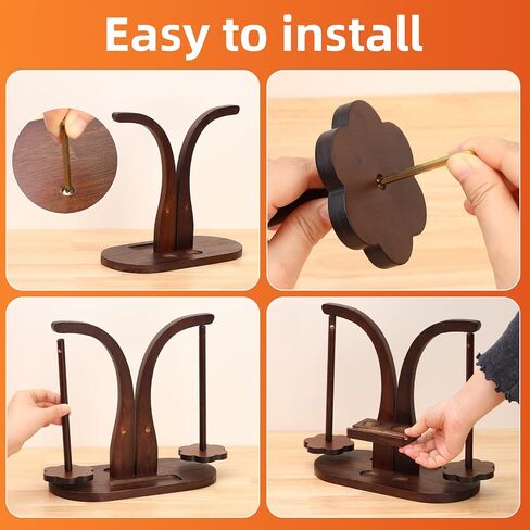 Yarn Holder for Crocheting， Magnetic Yarn Holder, Wood Rotary Yarn Spool Holder,Portable Wrist Yarn Holder, Holder Gifts for Crochet Lovers in Saudi Arabia
