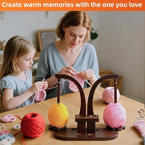 Yarn Holder for Crocheting， Magnetic Yarn Holder, Wood Rotary Yarn Spool Holder,Portable Wrist Yarn Holder, Holder Gifts for Crochet Lovers in Saudi Arabia