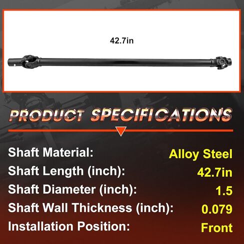 مجموعة عمود عمود الدفع الأمامي، مناسبة لطاقم Polaris Ranger Crew 570، 570-4، 900، 900-5، 900-6، 1000 ديزل | مناسب لـ Ranger Crew XP 900 1000 | مناسب لسيارة رينجر ديزل HST، 2014-2020، OE 1333146 in Saudi Arabia