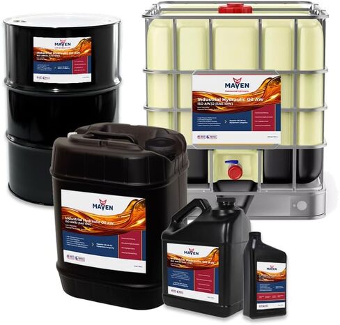 Maven Industrial Anti-Wear Hydraulic Oil ISO 46, Mineral-Based, Premium Performance for Construction, Manufacturing, Agriculture Equipment, 1 Pound (ISO 46, 1 Gallon) in Saudi Arabia
