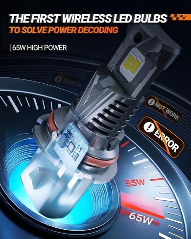 SEALIGHT 9004 Headlight Bulb, 60000LM 900% Super Brighter, With 25000RPM Powerful Cooling Fan, 6500K Hi/Low Beam, 10 Years Lifespan Pack of 2 in Saudi Arabia
