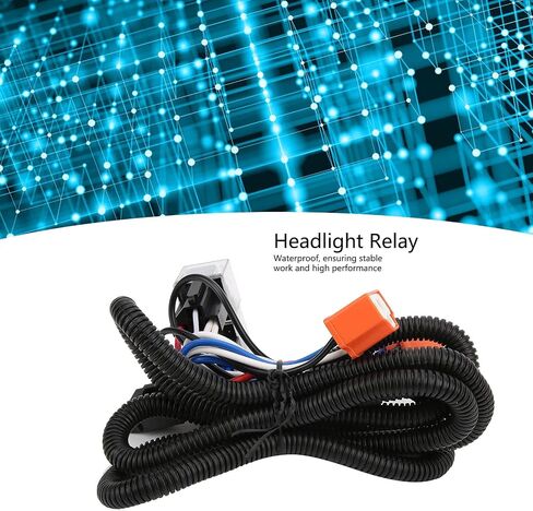 Hilitand DC12V 80A كشافات التتابع الأسلاك تسخير PE سلك مقاوم للماء عدة كشافات منير سيارة العلوي الأسلاك تسخير in Saudi Arabia