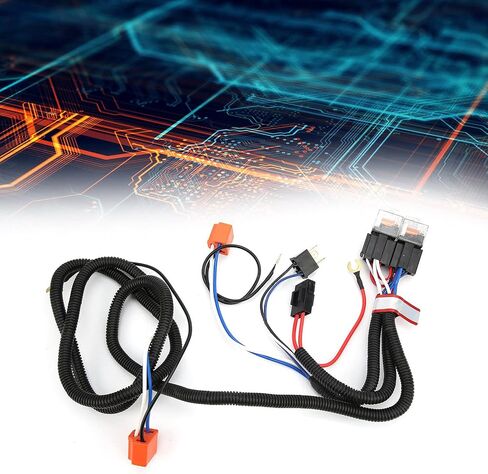Hilitand DC12V 80A كشافات التتابع الأسلاك تسخير PE سلك مقاوم للماء عدة كشافات منير سيارة العلوي الأسلاك تسخير in Saudi Arabia