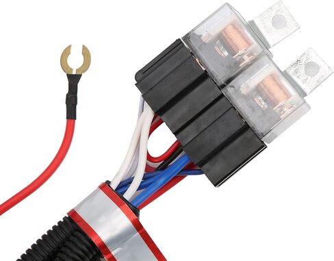 Hilitand DC12V 80A كشافات التتابع الأسلاك تسخير PE سلك مقاوم للماء عدة كشافات منير سيارة العلوي الأسلاك تسخير in Saudi Arabia
