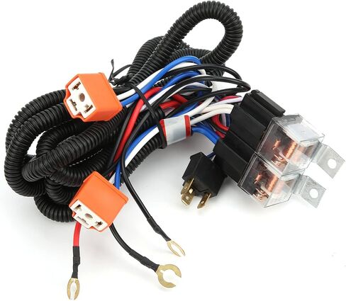 Hilitand DC12V 80A كشافات التتابع الأسلاك تسخير PE سلك مقاوم للماء عدة كشافات منير سيارة العلوي الأسلاك تسخير in Saudi Arabia