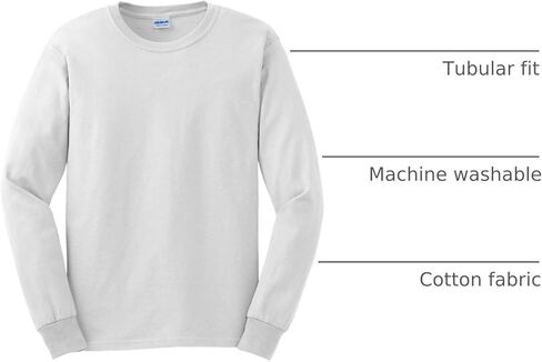 جيلدان تي شيرت رجالي باكمام طويلة مصنوع من القطن الترا، موديل G2400، ابيض، مقاس 3XL in Kuwait