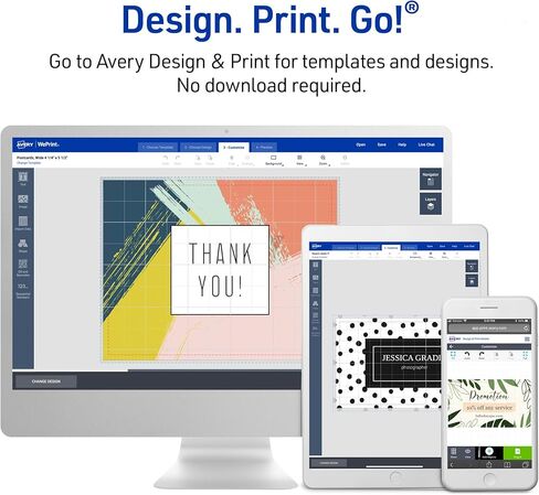 Avery Printable Rectangle Tickets, 2-1/8" x 5-1/2", Matte Ivory Cardstock, Laser/Inkjet Printable, 400 Total in Kuwait