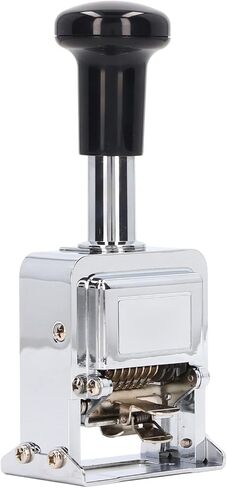 BAFOVY 5-Digit Number Stamps, Automatic for Professional Document Numbering, Durable Zinc Housing, Ergonomic Grip for Banking and Accounting in Saudi Arabia