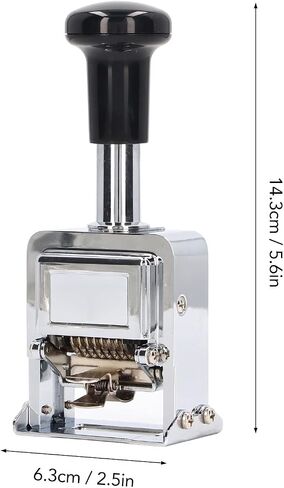 BAFOVY 5-Digit Number Stamps, Automatic for Professional Document Numbering, Durable Zinc Housing, Ergonomic Grip for Banking and Accounting in Saudi Arabia