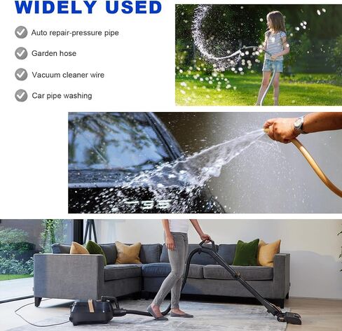 4 PCS Car Hose Guide, Plastic Detailing Tire Hose Roller Preventing Stucking & Snagging Under Tires, Wheel Rolling System Tool Washer Hoses Guide for Car Truck SUV RV ATV (Black) in Saudi Arabia