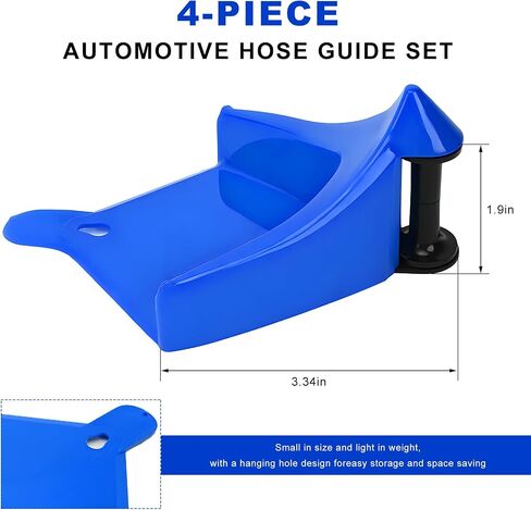 4 PCS Car Hose Guide, Plastic Detailing Tire Hose Roller Preventing Stucking & Snagging Under Tires, Wheel Rolling System Tool Washer Hoses Guide for Car Truck SUV RV ATV (Black) in Saudi Arabia