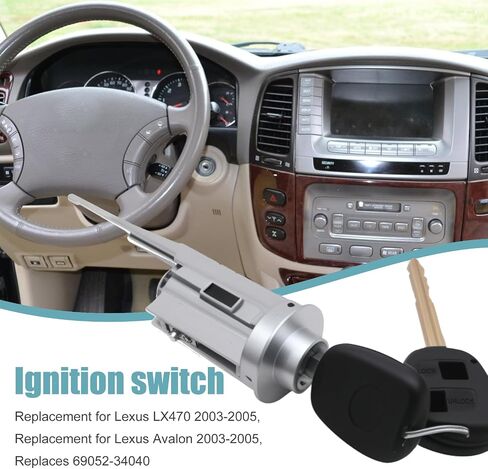 89703-33070 مفتاح إشعال مع مفتاحين، بديل لسيارة Toyota Sequoia 2001-2007 بديل لكزس LX470 2003-2005، بديل لكزس أفالون 2003-2005 وأكثر، يستبدل 69052-34040 in Kuwait
