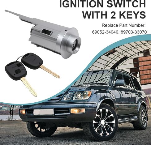 89703-33070 مفتاح إشعال مع مفتاحين، بديل لسيارة Toyota Sequoia 2001-2007 بديل لكزس LX470 2003-2005، بديل لكزس أفالون 2003-2005 وأكثر، يستبدل 69052-34040 in Kuwait