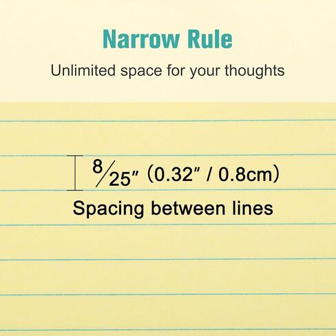 12 حزمة من الوسائد القانونية الصفراء 8.5 × 11 لوحة ملاحظات مسطرة بالكلية 50 ورقة دفاتر كتابة مثقوبة صغيرة للعمل والدراسة اليومية وقائمة تدوين الملاحظات in Kuwait