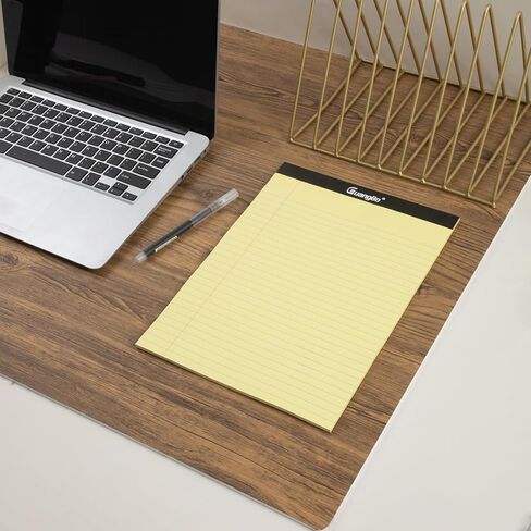 12 حزمة من الوسائد القانونية الصفراء 8.5 × 11 لوحة ملاحظات مسطرة بالكلية 50 ورقة دفاتر كتابة مثقوبة صغيرة للعمل والدراسة اليومية وقائمة تدوين الملاحظات in Kuwait