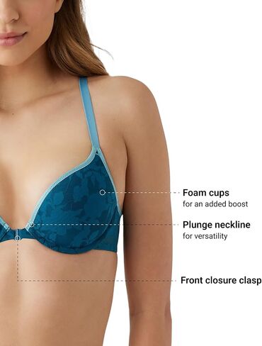 b.tempt'd Women's Shadow Scene Front Close Push Up Bra in Saudi Arabia