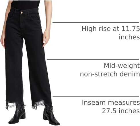 جينز DL1961 نسائي هيبورن واسع الساق مرتفع الارتفاع in Kuwait