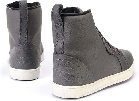Milwaukee Leather MBM9003WP Men's Grey Leather and Canvas Reinforced Street Riding Waterproof Shoes with Ankle Support in Saudi Arabia
