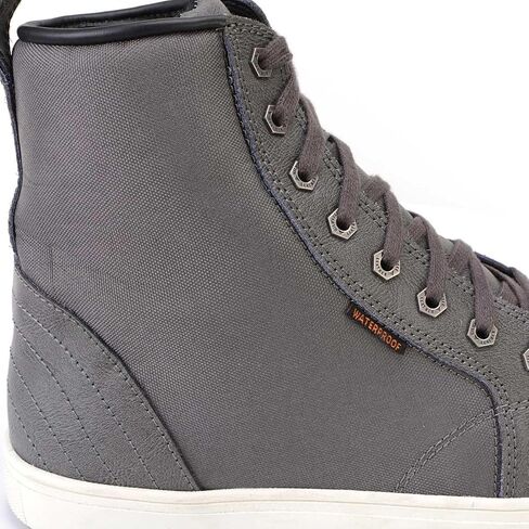 Milwaukee Leather MBM9003WP Men's Grey Leather and Canvas Reinforced Street Riding Waterproof Shoes with Ankle Support in Saudi Arabia
