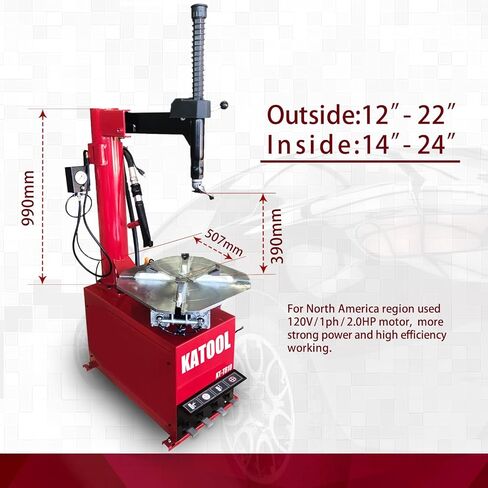 KATOOL 2.0HP Tire Changer Machine Combo Bead Blaster with Assist Arm Tire Machine Wheel Balancer Machine Tire Changer Wheel Changers Machine in Kuwait