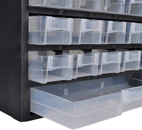YAFF Multi-Compartment Organizer Storage Cabinet with 41 Plastic Drawers for Tools, Hardware, Crafts - Wall-Mountable in Kuwait