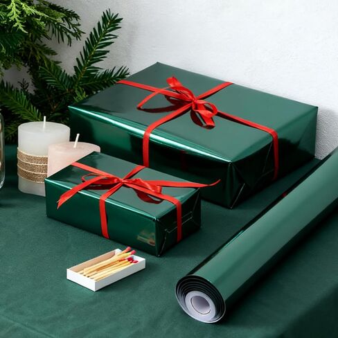 Silver Wrapping Paper, 17inch x 33ft Solid Color Metallic Lustre Paper, Silver Gift Wrapping Paper with Grid Cutting Lines Perfect for Birthday, Wedding, Valentine's Day, Christmas, Baby Shower in Saudi Arabia