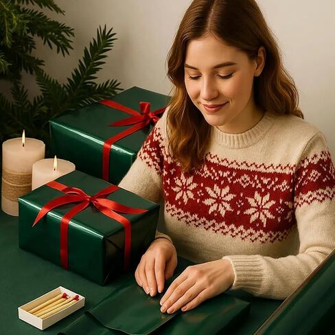 Silver Wrapping Paper, 17inch x 33ft Solid Color Metallic Lustre Paper, Silver Gift Wrapping Paper with Grid Cutting Lines Perfect for Birthday, Wedding, Valentine's Day, Christmas, Baby Shower in Saudi Arabia