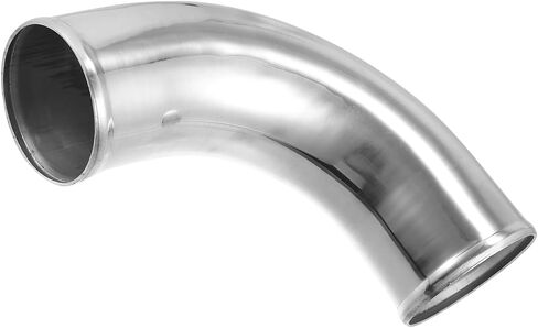 OD 3.5 "89 مللي متر طول الساق 4" 100 مللي متر أنبوب من سبائك الألومنيوم أنبوب تبريد داخلي 90 درجة بيند الكوع مدخل هواء أنبوب فضي اللون لملحقات السيارات in Saudi Arabia