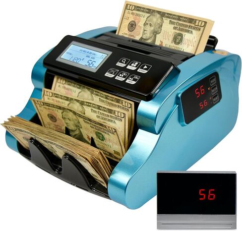 Money Counter Machine 1000 Bills/Min High-Speed Bill Counter with UV/MG/IR/DD Detection, LCD Display, Add/Batch/Value Modes – Ideal for Business, Retail, Office. in Saudi Arabia