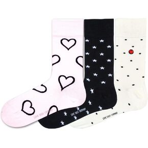 Love Sock Company 3 Pair Colorful Funky Patterned Women's Crew Dress Socks in Kuwait