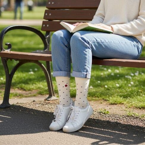 Love Sock Company 3 Pair Colorful Funky Patterned Women's Crew Dress Socks in Kuwait