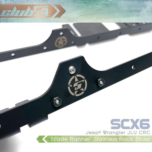 منزلق الصخور من الألومنيوم المؤكسد من Club 5 Racing Blade Runner لسيارة SCX6 Jeep JLU Wrangler in Kuwait
